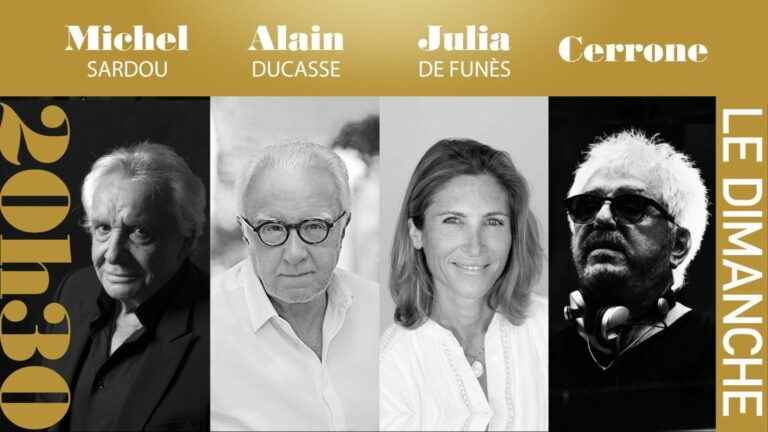 “8:30 p.m. on Sunday” with Alain Ducasse, Michel Sardou, Julia de Funès, Cerrone