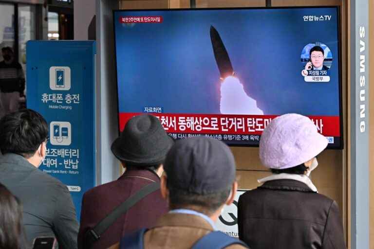 At least 10 missiles fired by North Korea, including one near South Korean waters