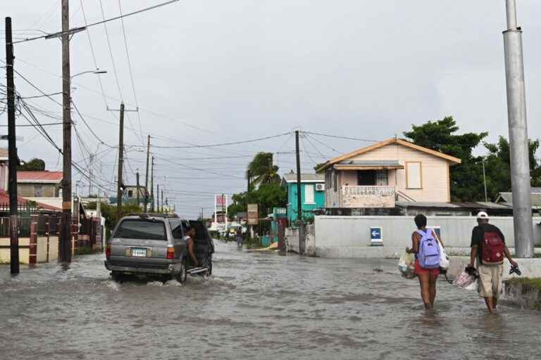 Hurricane Lisa approaches the coast of Central America