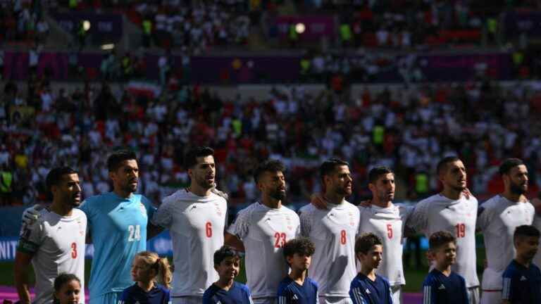 Iranian players this time sang their national anthem ahead of their game against Wales