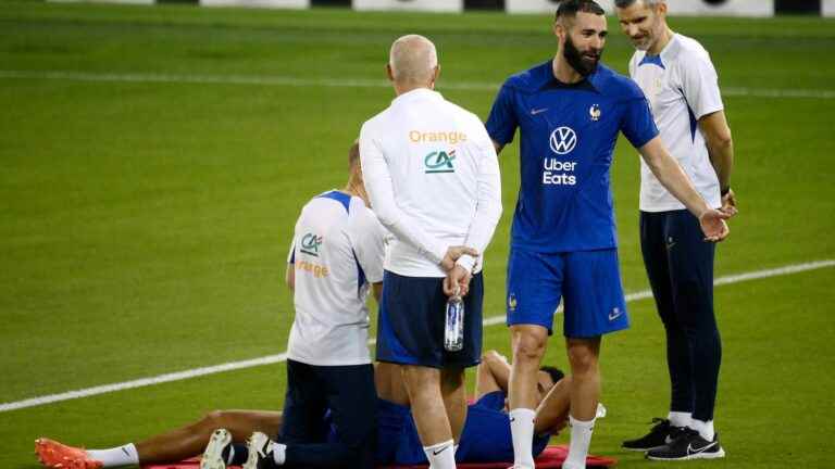 Karim Benzema left training injured