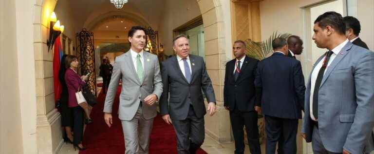 Legault praises his law 96 in front of the Francophonie