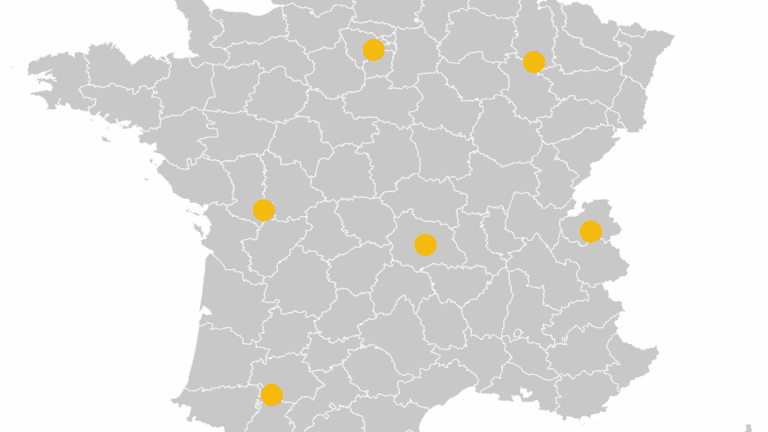 MAP.  Where are the main ZADs in France?