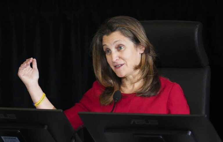 Rouleau Commission: Chrystia Freeland feared that Canada would become a joke for investors