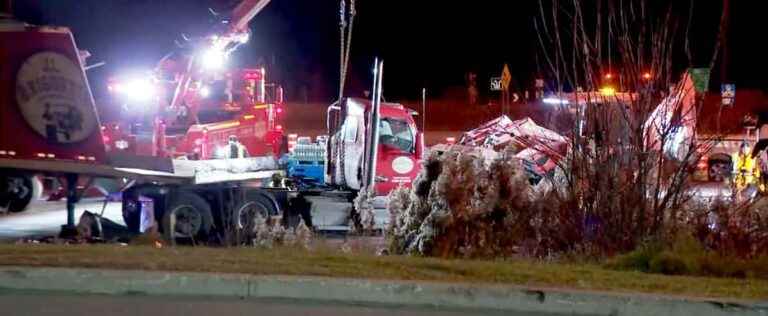 Saint-Jérôme: a truck driver seriously injured in a collision