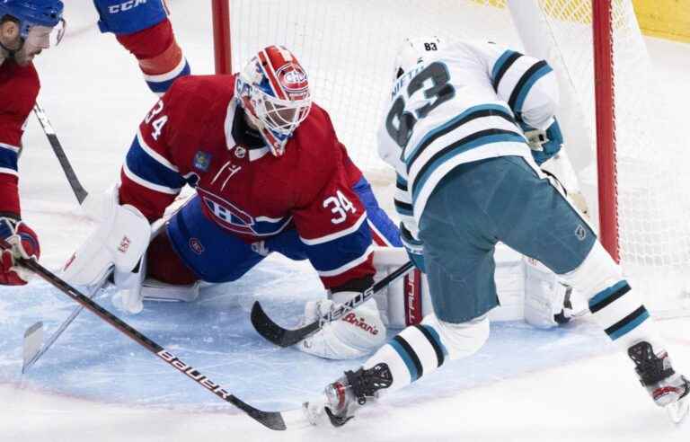 The Canadian lost 4-0 to the Sharks