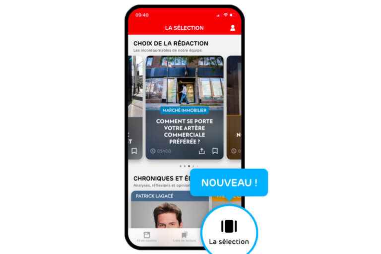 The selection |  A novelty in the mobile application of La Presse