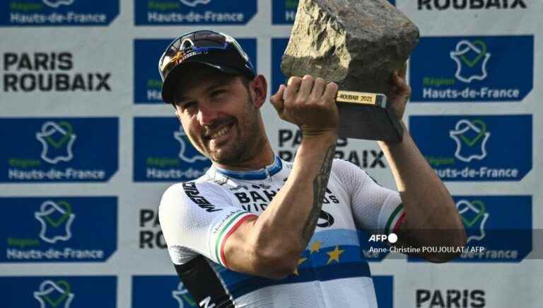 Winner of Paris-Roubaix, he got a cobblestone and the Arenberg trench tattooed on his arm!