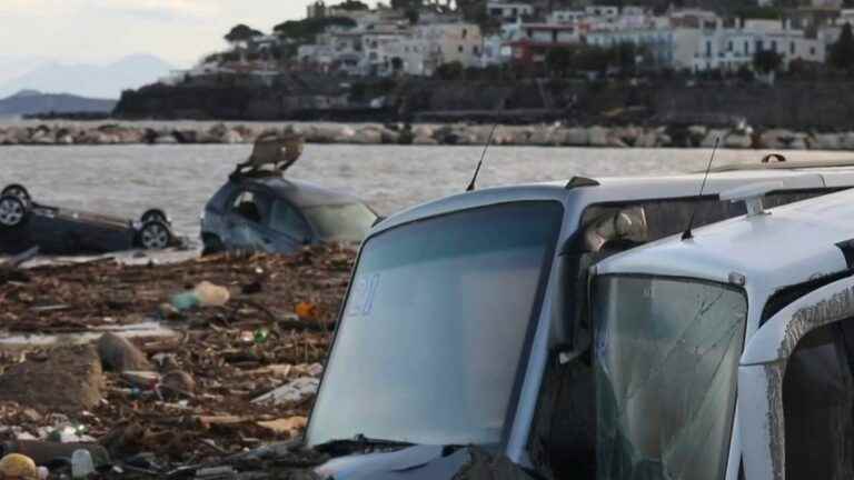 firefighters in search of the missing on the island of Ischia