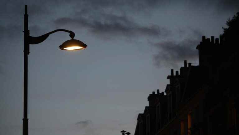 public lighting is switched on on demand in Epron, near Caen