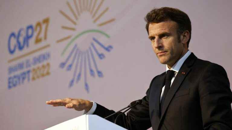 the defense of the environment “never” justifies “aggression”, considers Emmanuel Macron on the sidelines of COP27