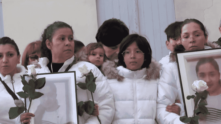 white march and mass in Tonneins, a week after the tragedy