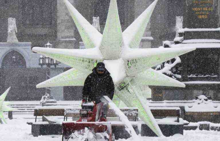 A first snow loading operation in Montreal