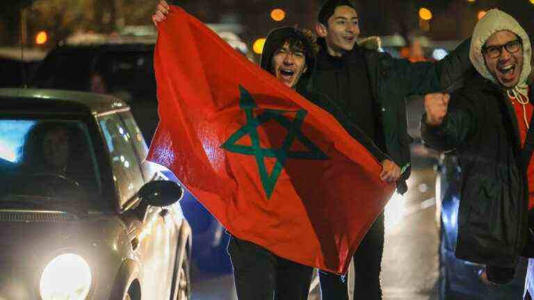 Moroccan fans celebrate the historic semi-final qualification all over France