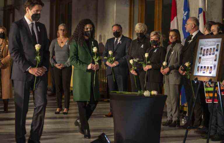 Sober ceremony in honor of the victims of Polytechnique