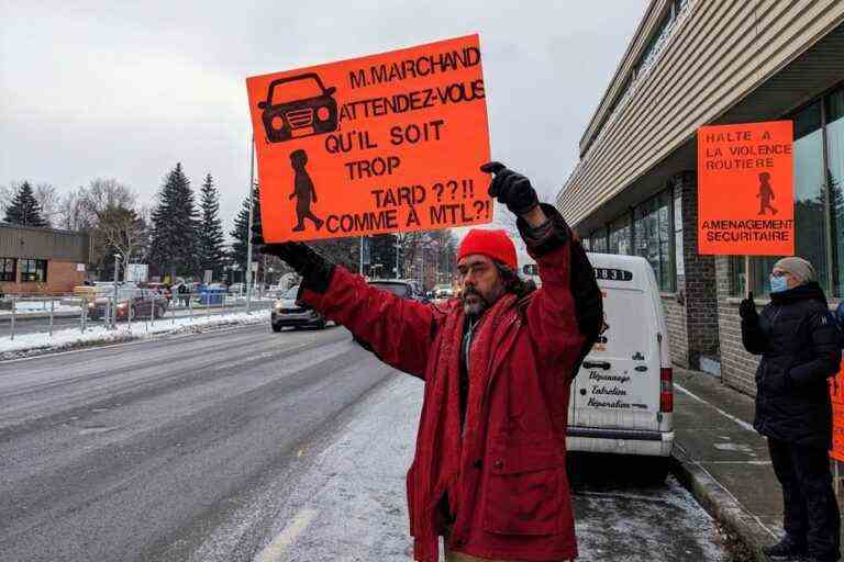 Speed ​​in school zones |  Quebec parents challenge Mayor Marchand