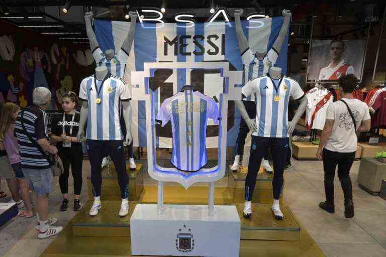 The Argentinians snap up the new jersey adorned with three stars