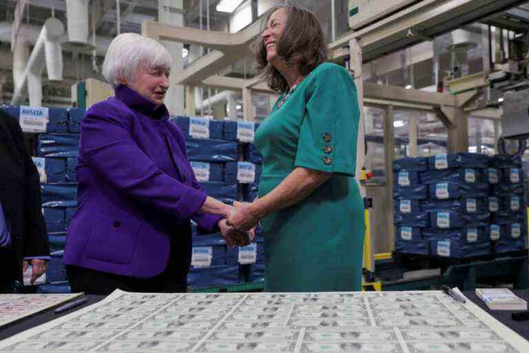 The US dollar signed by two women