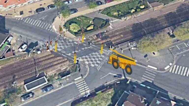 a 19-ton truck hit by a train at a level crossing