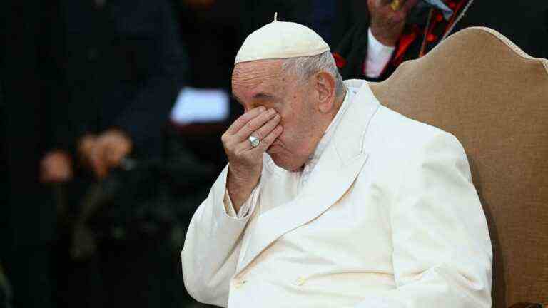 the pope cries in public while evoking the “martyrized” Ukraine