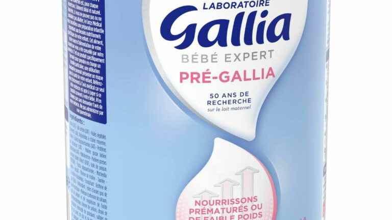 A Gallia milk powder recalled throughout France due to a risk of bacteriological contamination