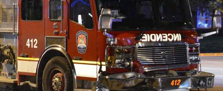 A disused motel burnt down in Longueuil