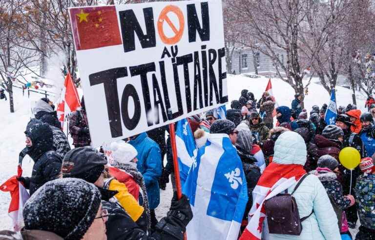 A rally is organized in Quebec in the name of rights and freedoms