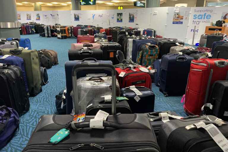 About 1,500 pieces of baggage were unclaimed at Vancouver airport