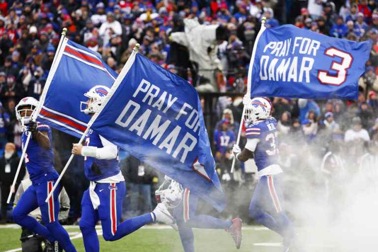 The Bills pay tribute to Damar Hamlin and offer him a victory