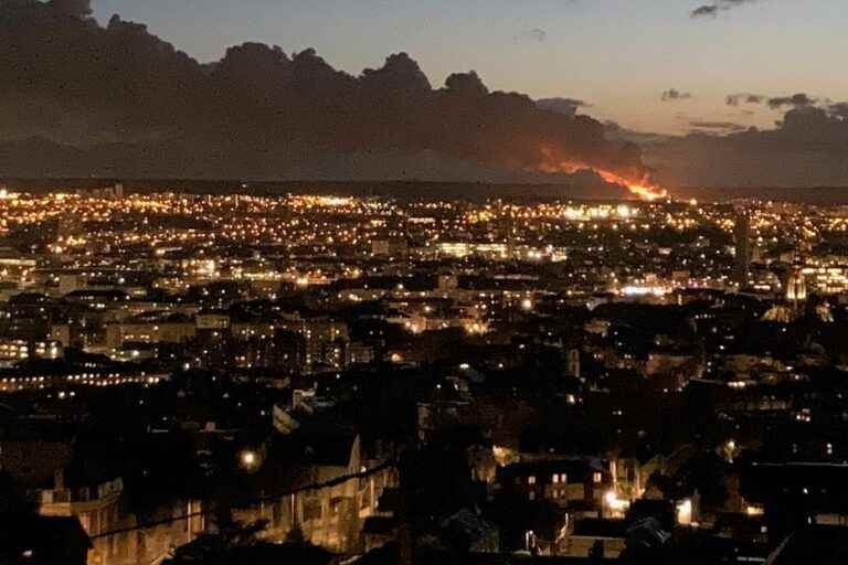 Fire in progress at Bolloré Logistics in Grand-Couronne, near Rouen