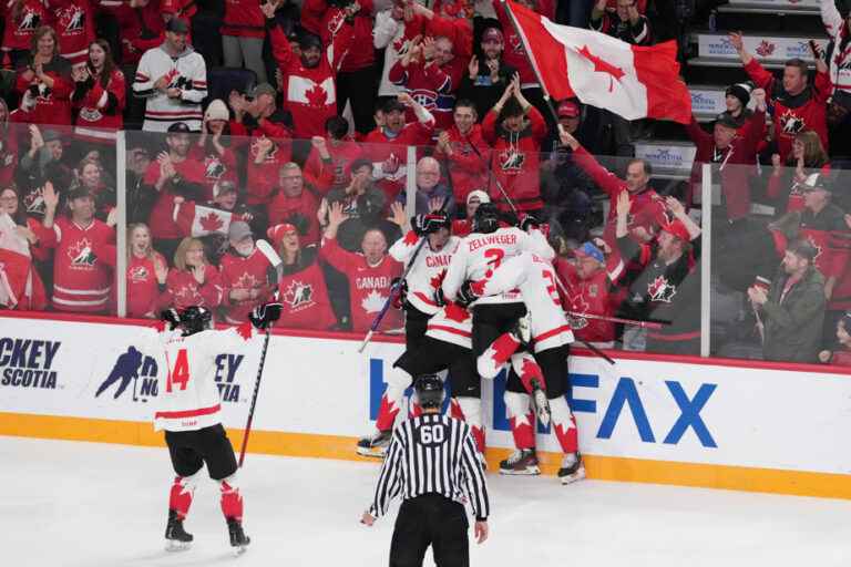 Four points from Joshua Roy against the Americans |  Canada in the final of the World Junior Championship