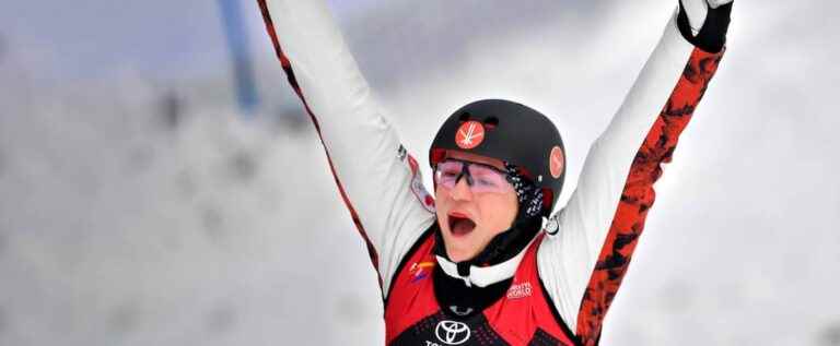 Gold for Marion Thénault in front of her relatives