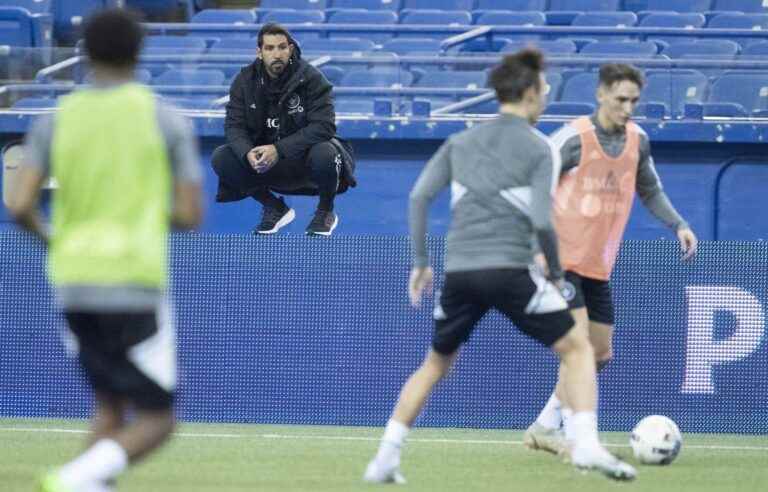 Hernan Losada conducts his first practice at the CF Montreal camp