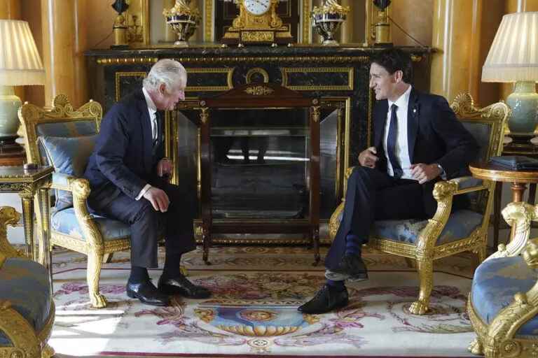 Justin Trudeau discusses the climate crisis with King Charles