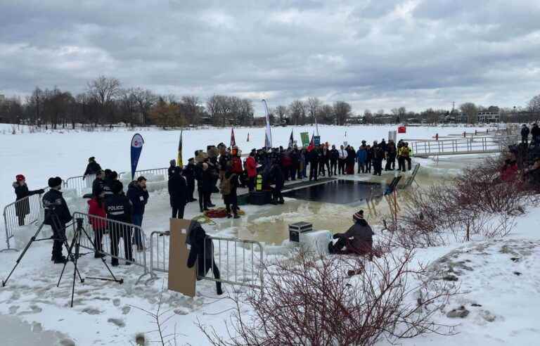 A dip in icy waters for Fady Dagher and two ministers