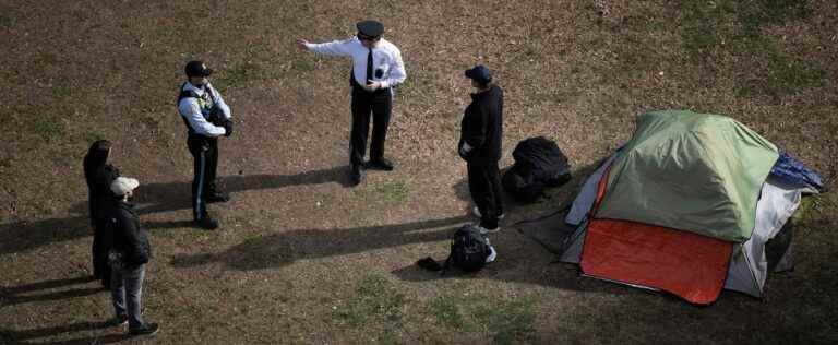 A homeless camp evacuated near the White House in Washington