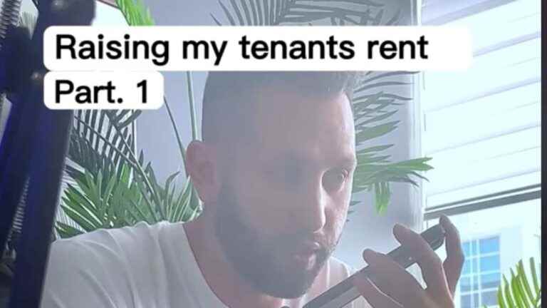 A landlord announces to his tenant that he will double his rent and it does not pass on TikTok