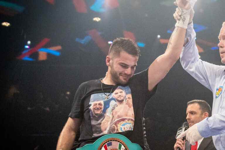 Boxing gala at the Casino de Montréal |  Erik Bazinyan wins back alley fight