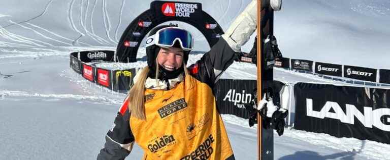 Justine Dufour-Lapointe in the final of the Freeride World Tour