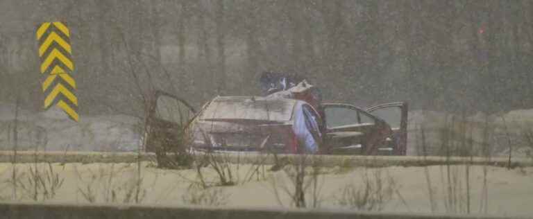 [PHOTOS] He drives in the opposite direction on the highway and causes a violent face-to-face in Quebec