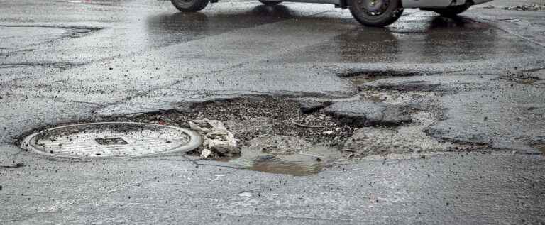 Potholes are already raging at the wheel