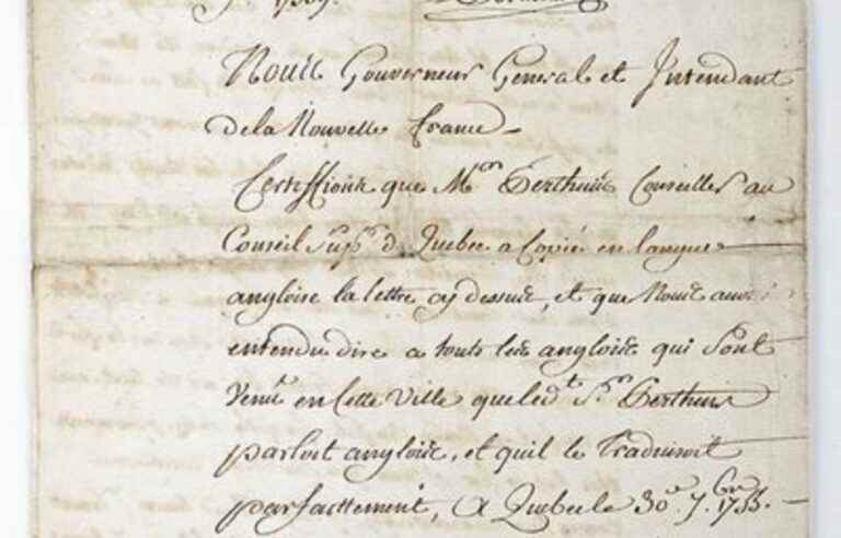 Rare letter from a New France spy condemned to be beheaded