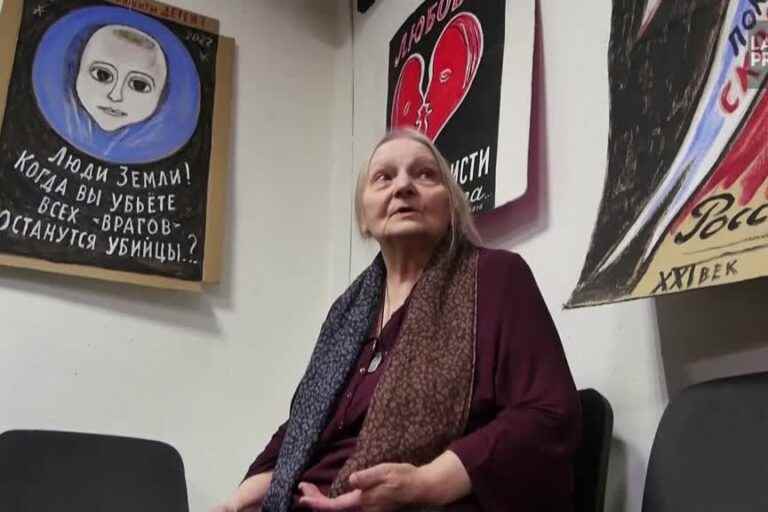 Russian police seize pacifist exhibition of 77-year-old artist