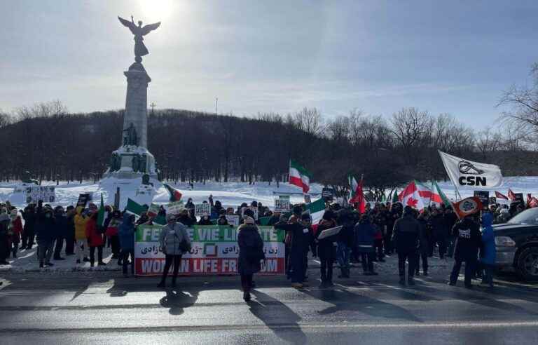 Support for the Iranian people despite the freezing cold