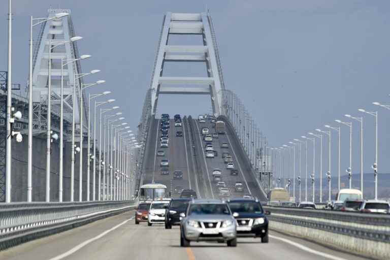 The road part of the Crimean Bridge back in service