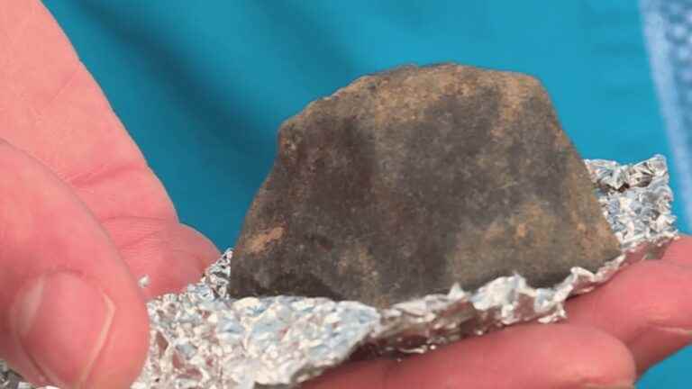 a fragment of the asteroid discovered in a field in Normandy