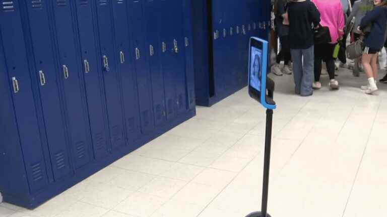 a robot goes to class instead of a young girl with leukemia