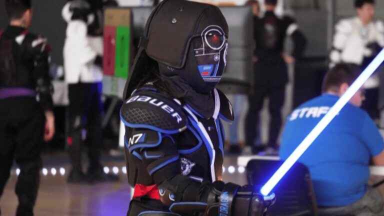 in Metz, competitors compete in the first French lightsaber championship