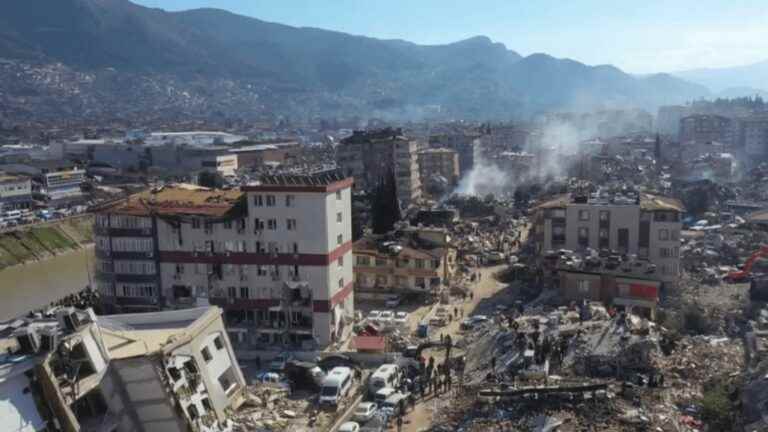 in the city of Hatay, entire neighborhoods turned into fields of ruins