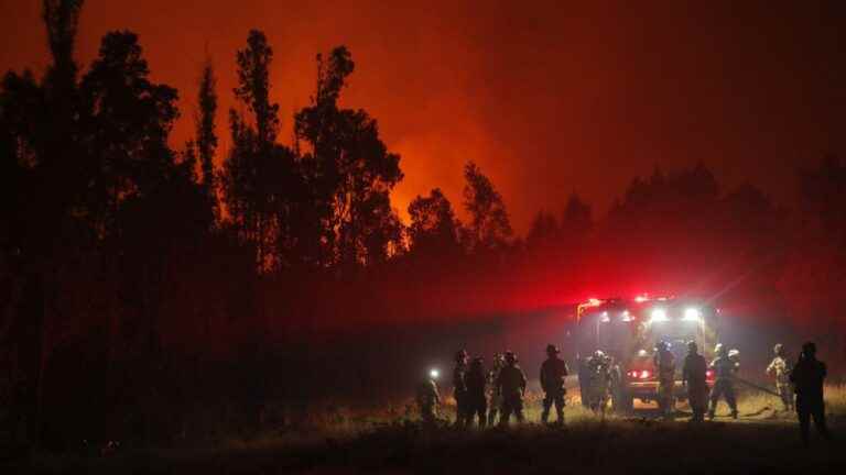 in the middle of a heat wave, spectacular fires ravage the center of the country